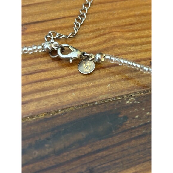 Vintage VJ Victor Jansen 5 String Necklace White Beaded - Picture 4 of 14